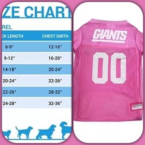 NFL NY Giants {Pink} Extra Small {Brand New} Dogs